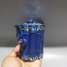 老紫砂壶紫砂茶壶彩绘一捆竹壶 280cc