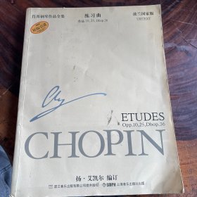 肖邦钢琴作品全集2：练习曲（波兰国家版）（书棱有瑕疵）请看图