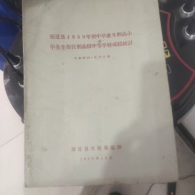 宿迁县1959年初中毕业生和高校毕业生报考初高级中等学校成绩统计－16开－128元