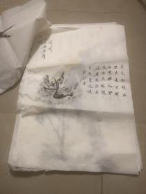 国有手绘双鸭图