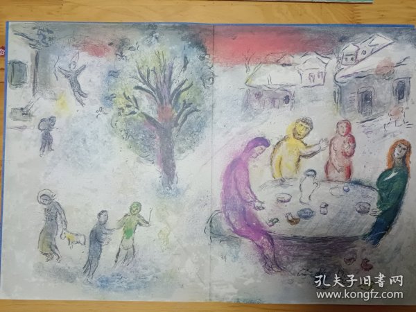 保真，马克·夏加尔 MARC CHAGALL （1887一1985）1977年纯手工的凹版大尺寸版画。早期限量版画，七天无理由退货，夏加尔最后六图世界大拍行，投资收藏热门4