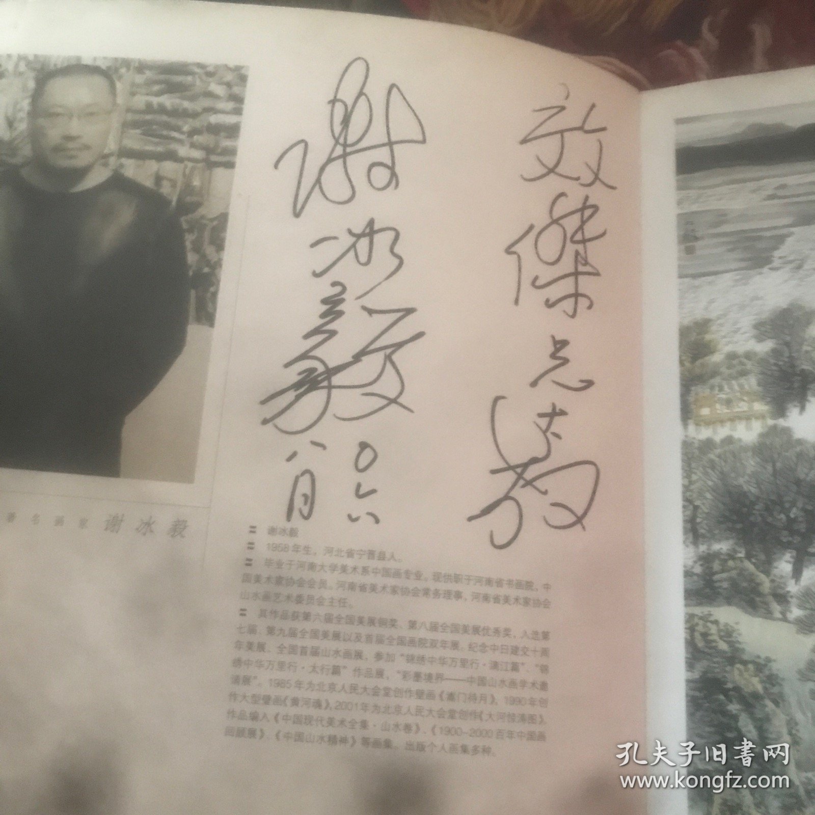 当代著名中国画家个案研究 谢冰毅写意山水 签赠本