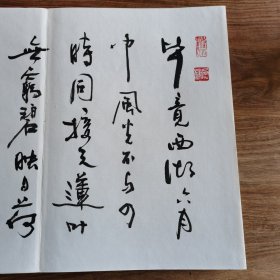 8开大本精品连环画名家毛笔书法册页：《海上名家书法集》 (册页长35厘米，宽25厘米)