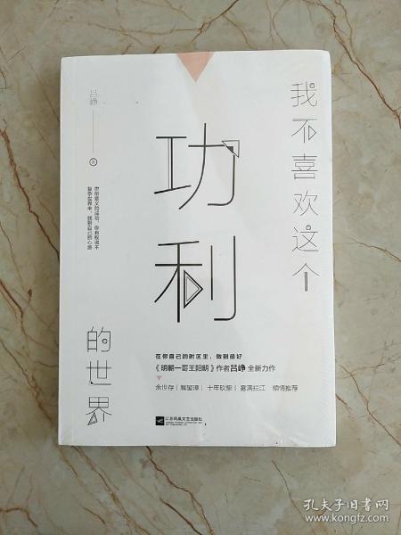 我不喜欢这个功利的世界（明朝一哥王阳明作者吕峥全新力作）