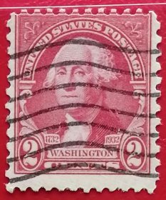 袁袁收藏美国邮票 1932年 美国总统 华盛顿诞辰200周年 12-4 信销 （1732年2月22日—1799年12月14日）美国政治家、军事家、革命家，首任总统，美国开国元勋之一。1775年至1783年在美国独立战争中任大陆军的总司令。1787年主持立宪会议，制定《美利坚合众国宪法》取代《邦联条例》。1789年，当选美国总统，1793年赢得连任。他在两届的任期中多有创举，任期结束后自愿放弃权力，