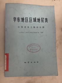 华东地区区域地层表：江苏省及上海市分册