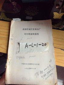 成都市岷江自来水厂可行性研究报告