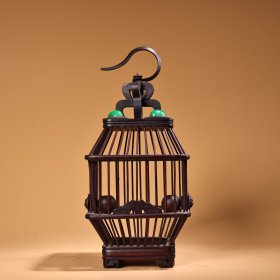 旧藏下乡收黑檀木镶嵌宝石小蛐蛐罐 工艺精湛 器型款式精美