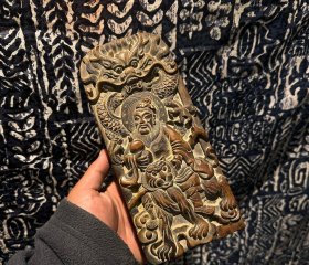 道教药王骑虎精品令牌，药王仙师号令，带福脏