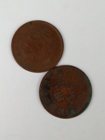 清末与民国时期:银币铜币共29枚，含半圆银币3枚、铜双旗17枚、铜光绪元宝2枚、大清铜币7枚，品相尺寸如图、不单出！！！