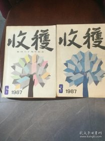 《收获》杂志。1987第3.6期。先锋派作家代表作品集结。