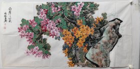 山原之春，花鸟画老软片，郭怡孮，尺寸137X69公分
