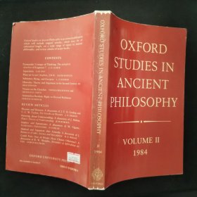 【英文原版书】OXFPRD STUDIES IN ANCIENT PHILOSOPHY Volume Ⅱ 1984