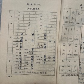 58年老课本 初级小学汉语拼音字母课本