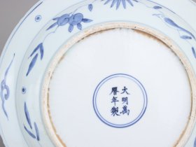 万历青花麒麟盘
