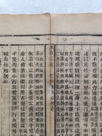 古籍散页《本草求真》一页，页码 21，绿圃斋刊本，页面展开尺寸32*24.5厘米，这是一张古籍散页，不是一本书，自然老旧，轻微破损缺纸。详见细节图，本店作品都是实售价格，不做任何虚标价格，不包邮、不议价，看好直接下单即可，同一包裹100件之内自动合并邮资。