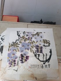 南京老画家张光仙国画紫滕图