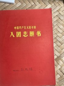 中国共产主义青年团入团志愿书安徽省安庆市，