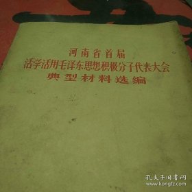 河南省首届活学活用毛泽东思想积极分子代表大会材料选编，保存完好（一号书柜最上层B排）