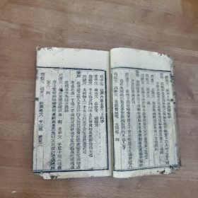 清代木刻医书，中医古籍《养生镜》，后附《痢疾论》，部分虫蛀破损如图