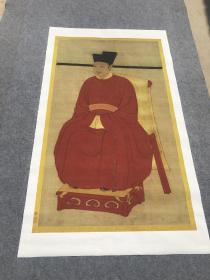 宋徽宗坐像轴，宣纸艺术微喷，画心
尺寸81.02*139.37cm，