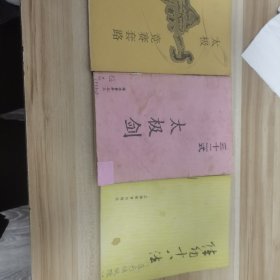 太极剑三十二式，太极剑竞赛套路，练功十八法三册合售