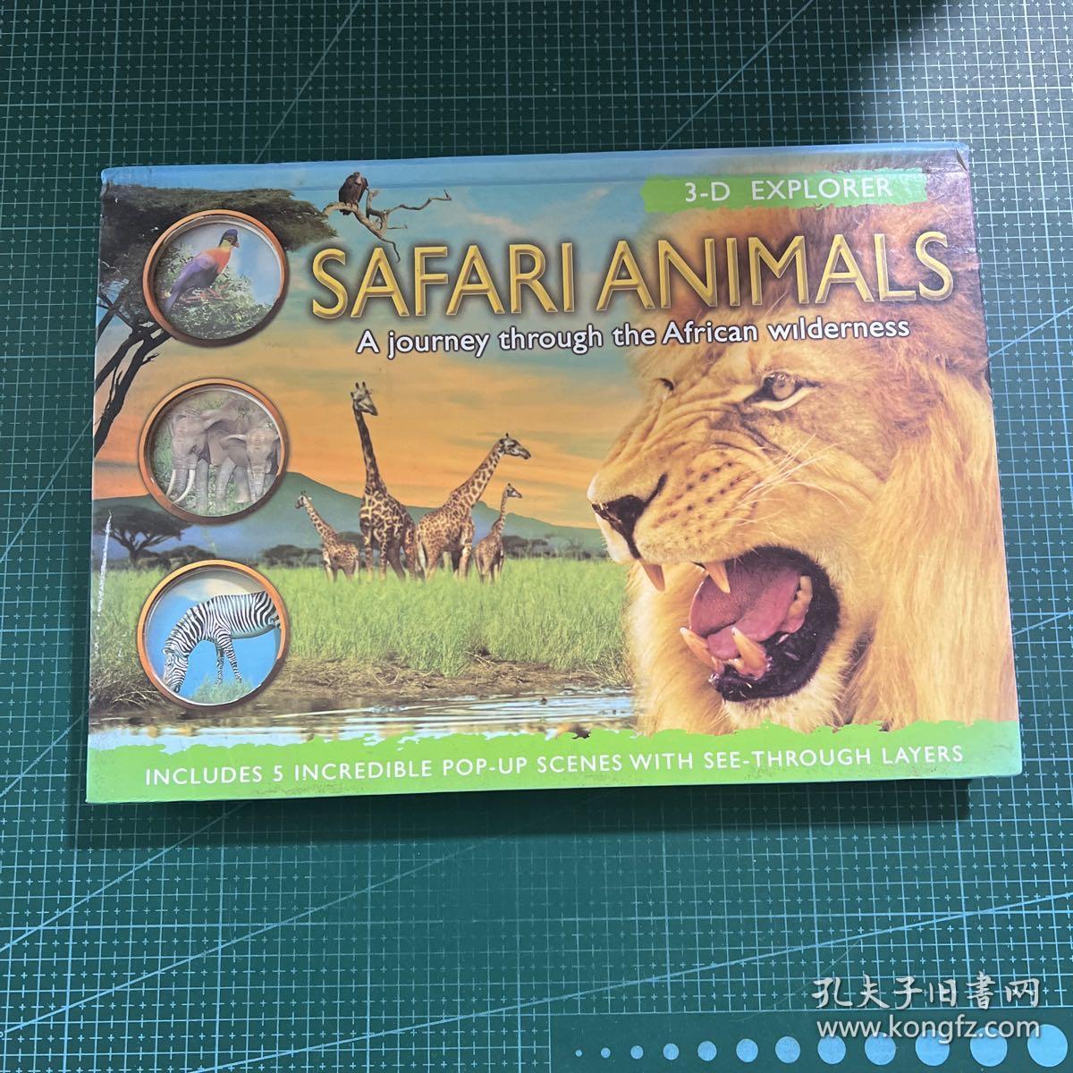 3-D Explorer: Safari Animals 3D探索系列：野生动物(立体书)［精装］