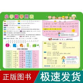 儿童学用表·小学数学用表 卡片挂图 王伟文 编 新华正版