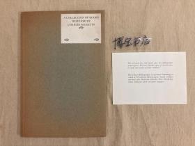 限量编号本，A Collection of books designed by Charles Ricketts：瑞科特设计书目