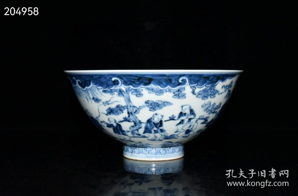 珍藏明代宣德青花婴戏图碗