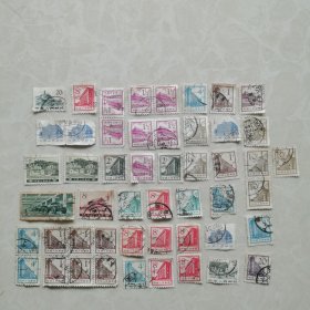 普通邮票信销票，共50枚合售。
