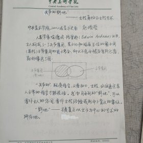 J8-18：画家、故宫博物院博士后、北京画院理论研究员 赵琰哲 手稿3份26页“评女性身份的视觉隐喻”“女性身份与女性艺术”等内容