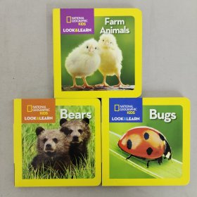 NATIONAL GEOGRAPHIC KIDS ：LOOK & LEARN ： farm animals 、bears 、bugs 【3本合售】