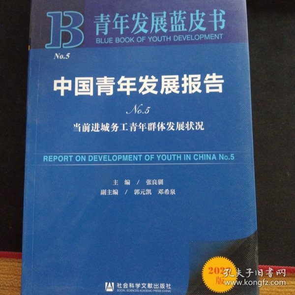 青年发展蓝皮书：中国青年发展报告No.5当前进城务工青年群体发展状况