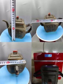 清代诗文白锡茶壶