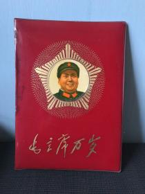 毛主席像（或为毛主席作品的封面，硬壳，大尺寸，一角有小伤，可装裱起来）