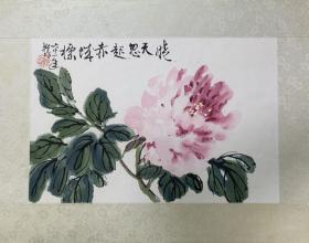 八十年代 陆抑非 牡丹