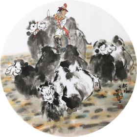 【终身保真字画】王晓银，50X50X4幅一套出
 王晓银，中国美术家协会会员，当代著名人物画家；1965年出生于甘肃省山丹县，1982年考入西北师范大学美术系中国画专业。1986年7月毕业获文学学士学位，甘肃省美术家协会副主席，甘肃省中国画艺术委员会副主任，金昌市美术家协会主席，甘肃国画院副院长，中国老子书画院名誉院长。