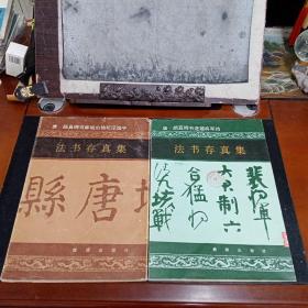 法书存真集：唐 颜真卿书麻姑山仙坛记选字、唐 颜真卿书送裴将军诗2本合售