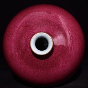 旧藏 清雍正宝石红釉梅瓶 高30.5×20.5厘米