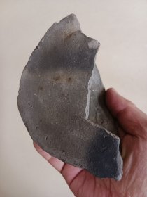 黑陶制香插 背面有缺损 长11.8