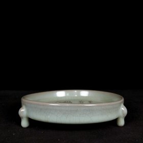 宋汝窑刻徽宗御题三足洗 尺寸高3.4CM直径14.7CM 579805613
