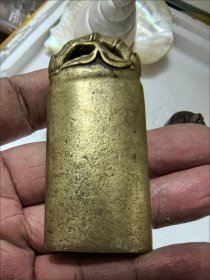 物件实心印章黄铜朱砂仿古篆刻古玩闲章复古家居摆件收藏墨戏
