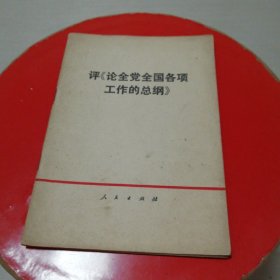 评《论全党全国各项工作的总纲》