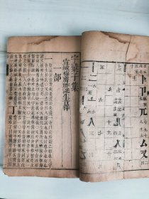 康熙木刻大开本《崇文堂重订字汇》兰牌记，存十三册，缺寅集。总体品相尚佳，以图为准。