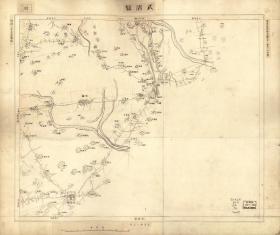 0558-5古地图1894 北京近傍图壹览  武清县。纸本大小55*66厘米。宣纸艺术微喷复制。