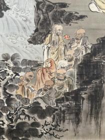 大尺幅 齐白石弟子西晴云（1881-1963）日本画家。本名西村和作，早年师从吉嗣拜山。民国3年（1914年）到中国学习书画，师从齐白石。后受吴昌硕赏识移居上海，并创立上海南画院。