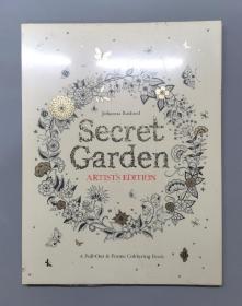 （进口英文原版 意大利印刷）Secret Garden Artist's Edition: A Pull-Out and Frame Colouring Book（塑封未拆，大开本）