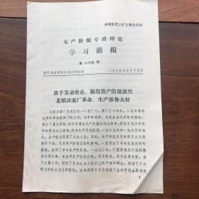 无产阶级专政理论：学习简报