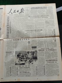 人民日报，1993年7月4日地方人大常委会负责人座谈会在京举行；广大铁路广楚段正式通车；吕梁老区岢瓦铁路动工兴建；《中华人民共和国农业技术推广法》；《中华人民共和国农业法》；全国人大财经委和水利部举行座谈会，纪念水法实施五周年，其他详情见图，对开八版。